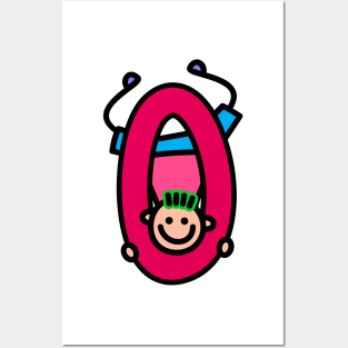 Letter O for Boys alphabet Kids Colorful Cartoon Character Posters and Art